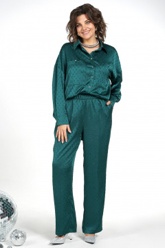 Блуза, брюки Alani Collection 2476 бутылка - фото 5