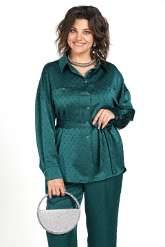 Блуза, брюки Alani Collection 2476 бутылка - фото 3