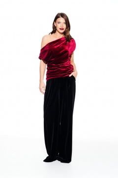 Блуза ELLETTO LIFE 3923 вишня - фото 2