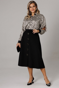 Блуза, юбка Anastasia 1306 платина/черный - фото 4