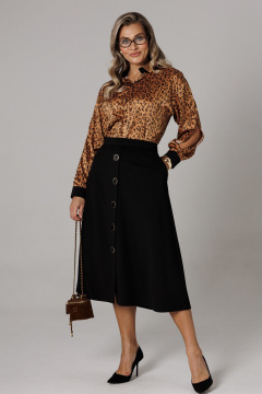 Блуза, юбка Anastasia 1306 золото/черный - фото 5