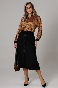 Блуза, юбка Anastasia 1306 золото/черный - фото 4