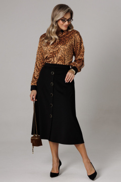 Блуза, юбка Anastasia 1306 золото/черный - фото 3