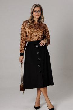 Блуза, юбка Anastasia 1306 золото/черный - фото 2