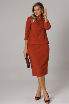 Блуза, юбка Anastasia 1303 терракот - фото 3