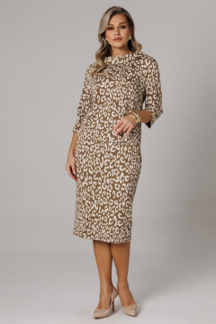Блуза, юбка Anastasia 1303 кофейный_принт - фото 3
