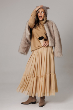 Джемпер, юбка Anastasia 1295 карамельный - фото 2