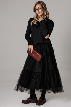 Джемпер, юбка Anastasia 1294 черный - фото 4