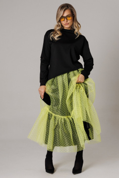 Джемпер, юбка Anastasia 1298 черный/лимонный - фото 5