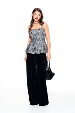 Блуза ELLETTO LIFE 3931 серый - фото 5