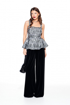 Блуза ELLETTO LIFE 3931 серый - фото 3