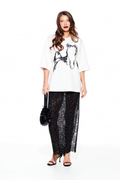 Джемпер ELLETTO LIFE 3938 молочный - фото 3