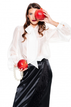 Блуза ELLETTO LIFE 3939 белый - фото 1