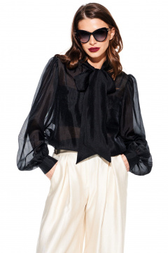 Блуза ELLETTO LIFE 3939 черный - фото 5