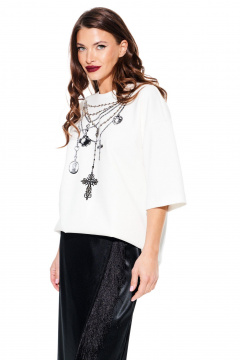 Джемпер ELLETTO LIFE 3940 молочный - фото 5