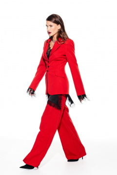 Брюки, жакет ELLETTO LIFE 5319 красный - фото 4