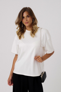 Джемпер Панда 113443 молочный - фото 2