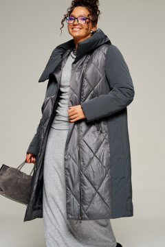 Пальто Beautiful&Free 8023 графит - фото 5