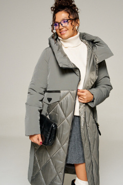 Пальто Beautiful&Free 8023 серый - фото 4