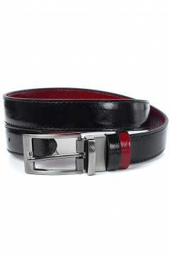 Ремень Galanteya 21818.25с2231к45 2р черный/бордо - фото 1