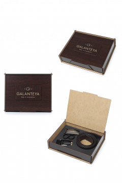 Ремень Galanteya 9525.25с2206к45 2р кор.т/коричн - фото 1