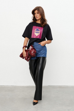 Брюки KaVaRi 3014.1 черно-синий - фото 1