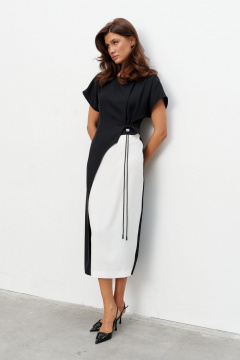 Платье KaVaRi 1134 черно-белый - фото 5