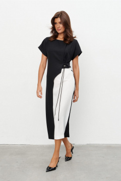 Платье KaVaRi 1134 черно-белый - фото 2