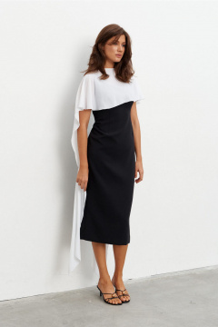 Платье KaVaRi 1135 черно-белый - фото 4