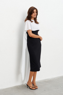 Платье KaVaRi 1135 черно-белый - фото 2