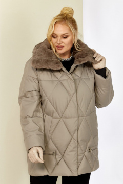 Куртка Shetti 2207 бежево-серый - фото 5