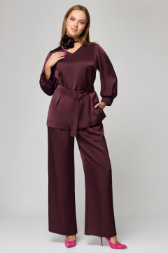 Блуза, брюки Мишель стиль 1160-1 винный - фото 1