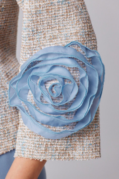 Туника, юбка Мишель стиль 1210-1 бежево-голубой - фото 3