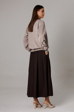 Джемпер, юбка Ларс Стиль 1172 бежево-коричневый - фото 4