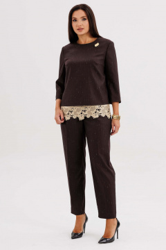 Брюки, топ Fantazia Mod 5318 шоколадный - фото 4