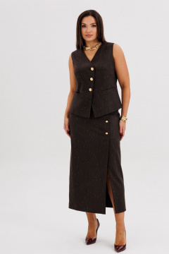 Жилет, юбка Fantazia Mod 5248 шоколадный - фото 3