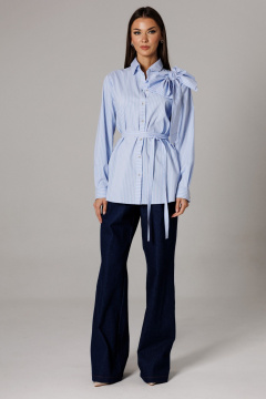 Блуза, брюки Ларс Стиль 1179 голубой-синий - фото 3
