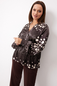 Блуза BegiModa 4146 шоколад - фото 3