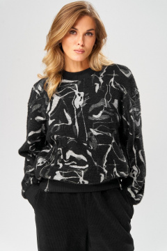 Джемпер Laikony L-104 черно-серый - фото 1