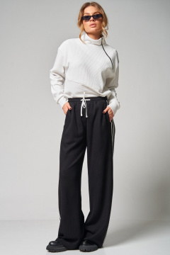 Брюки, джемпер Laikony L-483 белый+черный - фото 3