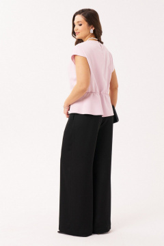 Блуза, брюки Панда 102020 розово-черный - фото 3