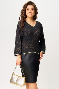 Джемпер Fita 20721 черно-золотистый - фото 3