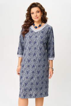 Платье Fita 5091 серо-синий - фото 5