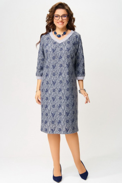 Платье Fita 5091 серо-синий - фото 1