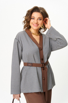 Брюки, туника Aira Style 24244 шоколад - фото 3