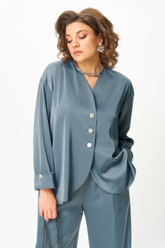 Блуза, брюки Aira Style 24245 индиго - фото 2