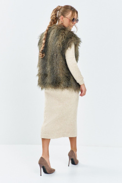 Жилет Euromoda 656 коричневый - фото 4