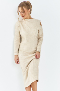 Платье Euromoda 654 бежевый - фото 3