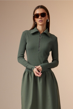 Платье N.O.W. 1621 хаки - фото 4