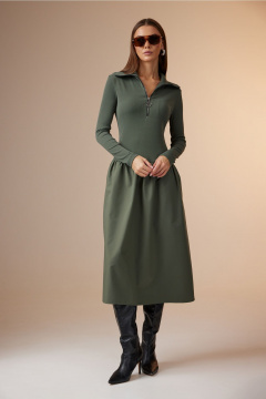 Платье N.O.W. 1621 хаки - фото 3